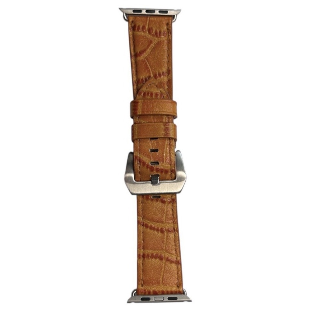 LEATHER Croc Embossed Strap for Apple Smart Watch 38mm 40mm 41mm Classic NWOT